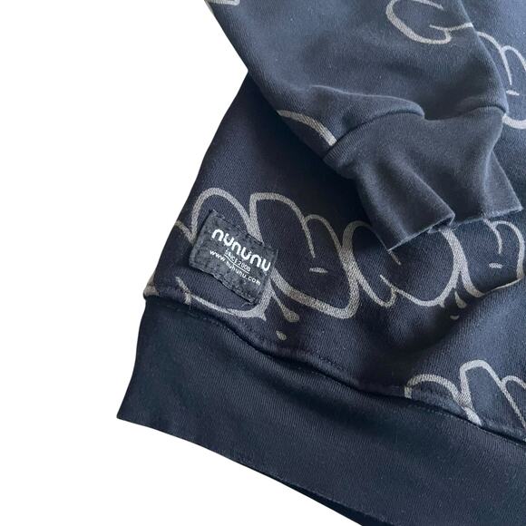 Nununu unisex boy girl black bubbly letters sweatshirt size 10-11 - Picture 5 of 8